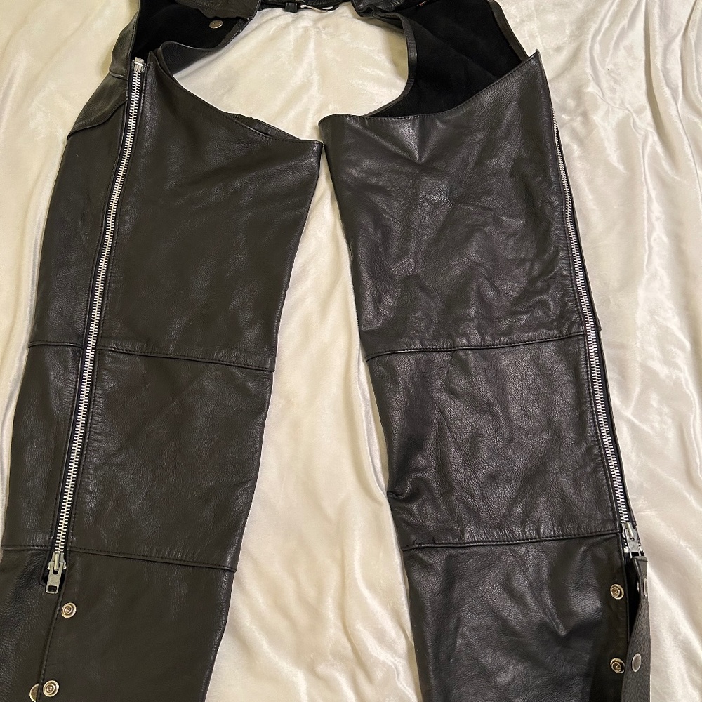 Men's Harley Davidson Leather Chaps XXL 34"L